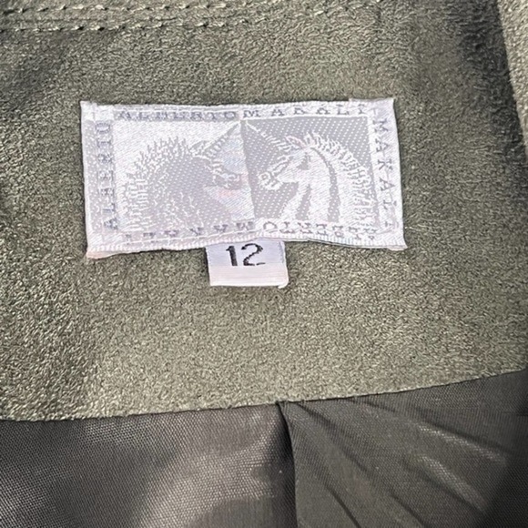 Alberto Makali Vintage Laser Cutout Suede Feel Lined Jacket Size 12 - Picture 8 of 8